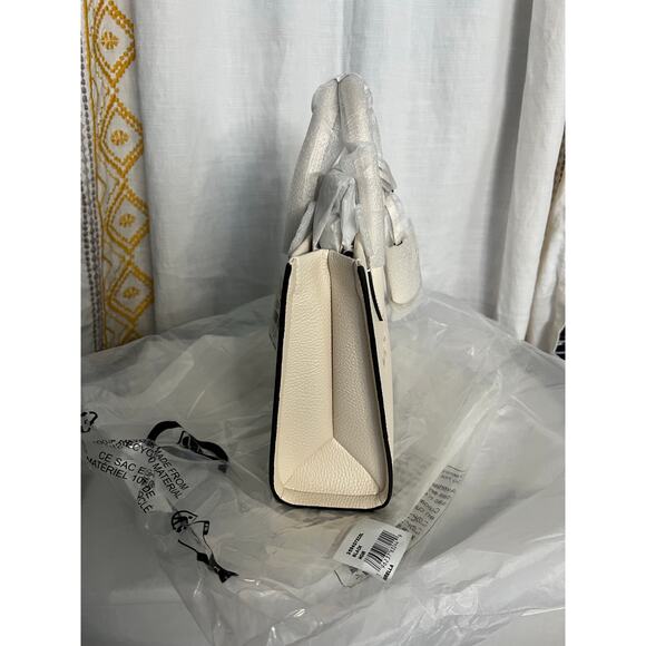 Michael Kors Mirella Small Pebbled Leather Convertible Crossbody Bag Cream NWT - Picture 4 of 5